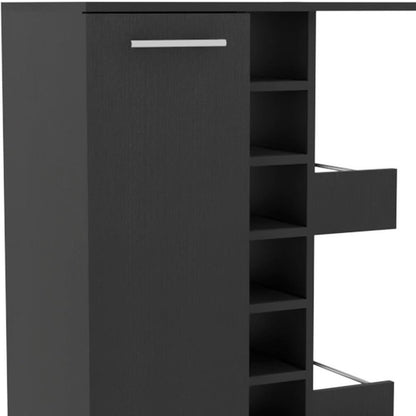 Set Of Two Black Wood Coffee Table