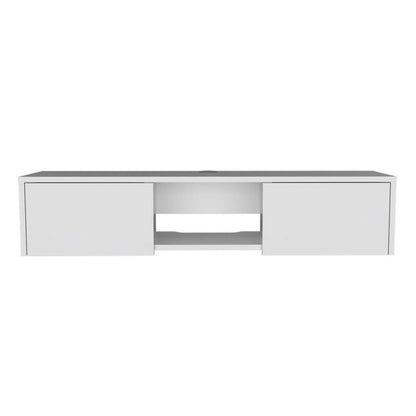 49" White Floating Mount TV Stand
