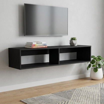 48" Black Floating Mount Entertainment Center