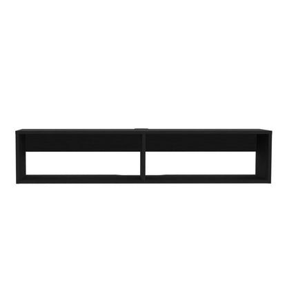 48" Black Floating Mount Entertainment Center