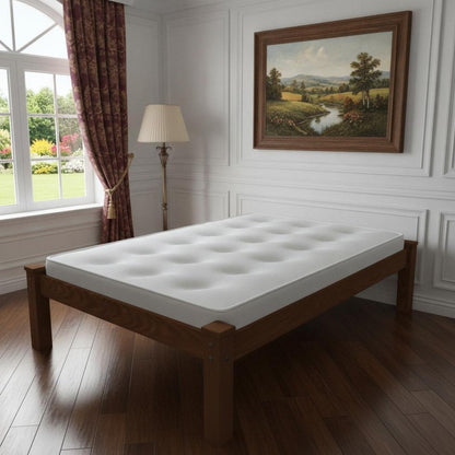 Brown Solid Wood Twin Bed Frame