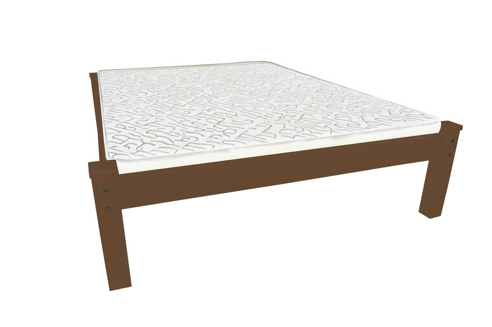 Brown Solid Wood Twin Bed Frame