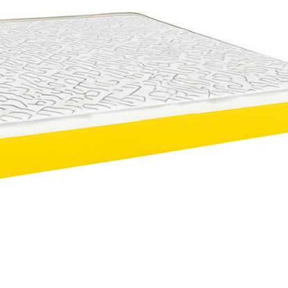 Canary Yellow Solid Wood Full Bed Frame