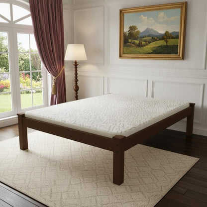Brown Solid Wood Full Bed Frame
