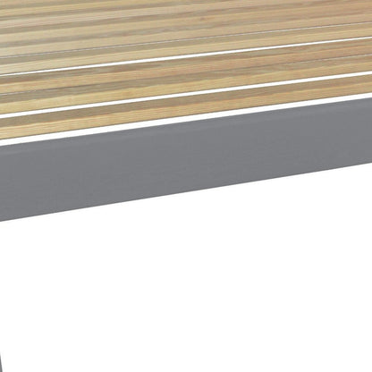 Gray Solid Wood Queen Bed Frame