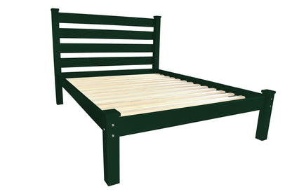 Dark Green Solid Wood Full Bed Frame
