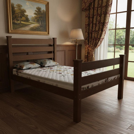 Brown Solid Wood Full Bed Frame