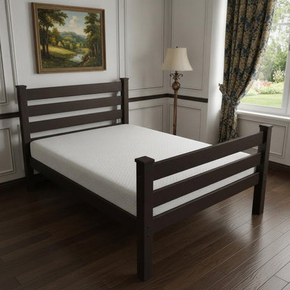 Brown Solid Wood Full Bed Frame