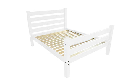 White Solid Wood Full Bed Frame