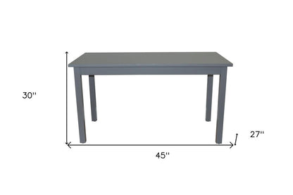 48" Gray Solid Wood Dining Table