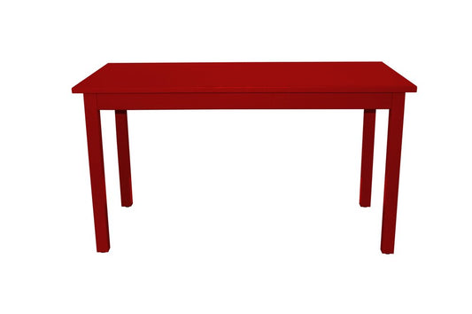 48" Fire Engine Red Solid Wood Dining Table