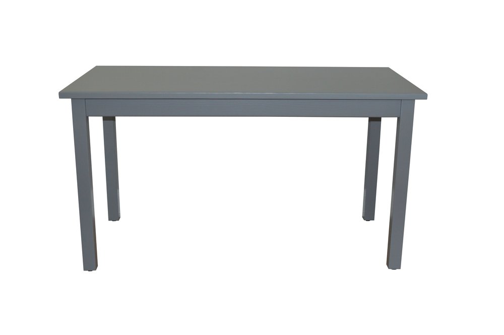 60" Gray Solid Wood Dining Table