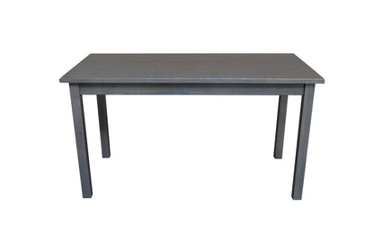 60" Dark Gray Solid Wood Dining Table