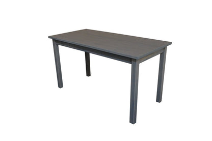 60" Dark Gray Solid Wood Dining Table