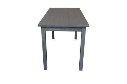 60" Dark Gray Solid Wood Dining Table