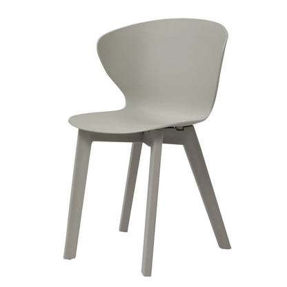 Set of Four Gray Heavy Duty Plastic Dining Side Chairs