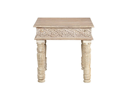 Set Of Two Natural Solid Wood Distressed Coffee Table
