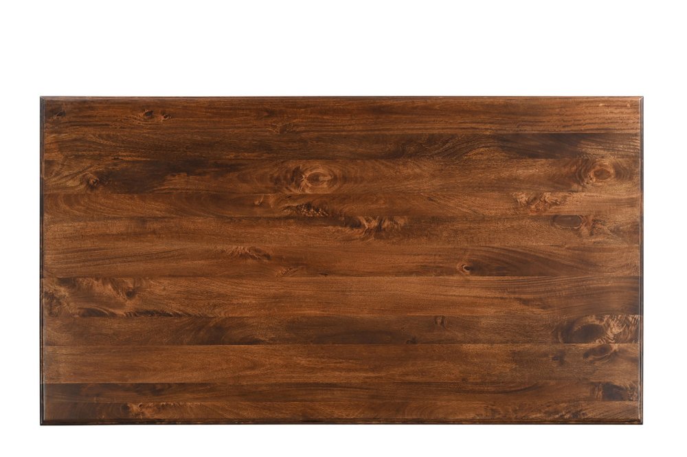 75" Dark Brown Wood Double Pedestal Base Dining Table
