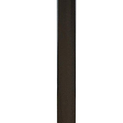 36" White and Silver Wood and Metal Pedestal Base Round Top Dining Table