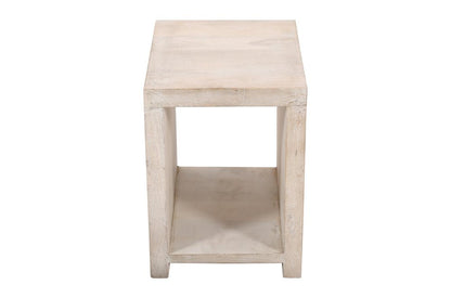 Three Piece Natural Solid Wood Distressed Sled Coffee And End Tables Set