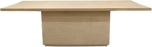 84" Natural Solid Wood Pedestal Base Dining Table