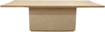 84" Natural Solid Wood Pedestal Base Dining Table