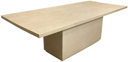 108" Natural Solid Wood Pedestal Base Dining Table
