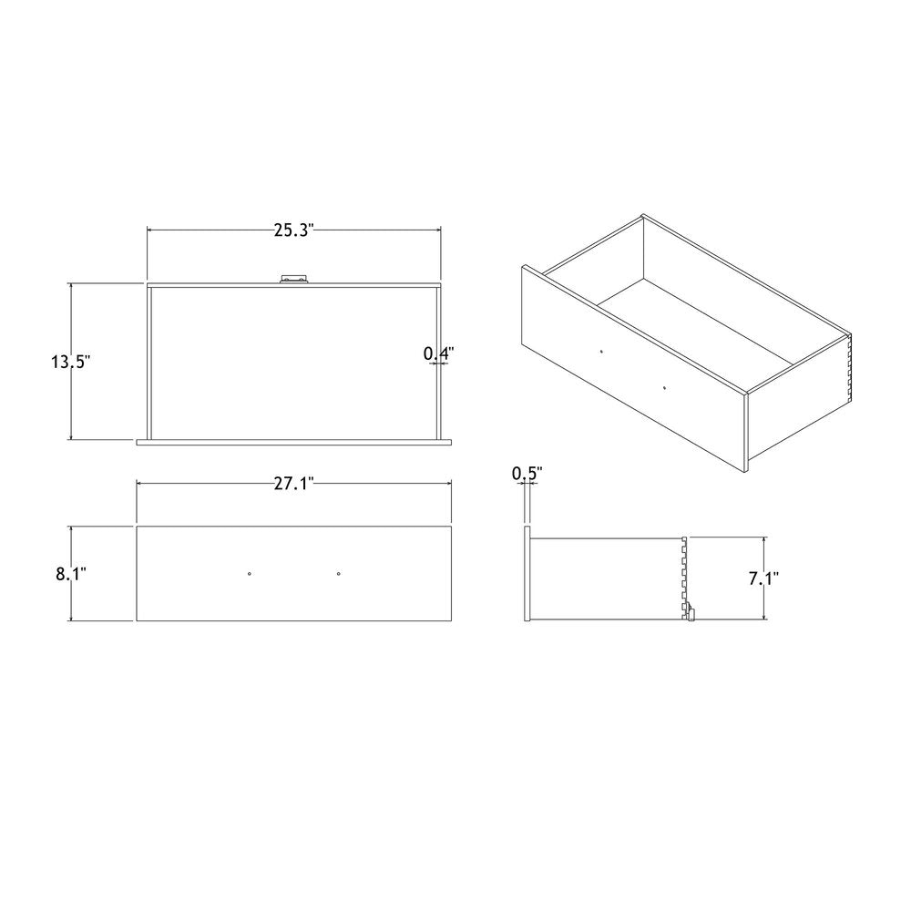 60" Gray And Black Wood Six Drawer Double Dresser