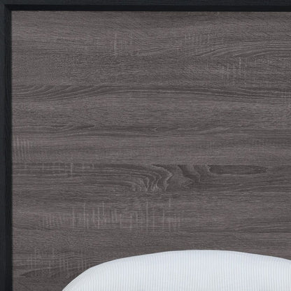Black and Gray Wood Twin Bed Frame