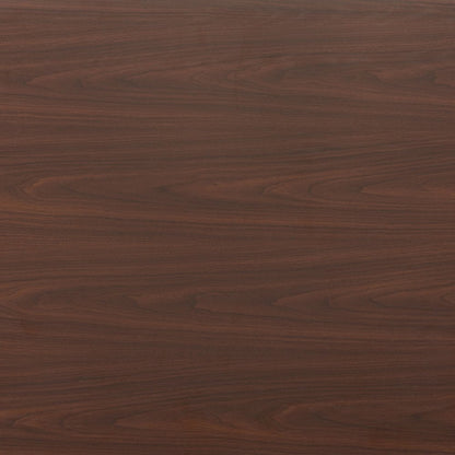 71" Brown and Black Wood and Steel Dining Table