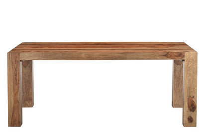 75" Brown Solid Wood Dining Table