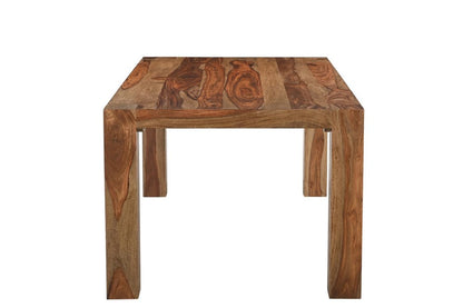 75" Brown Solid Wood Dining Table