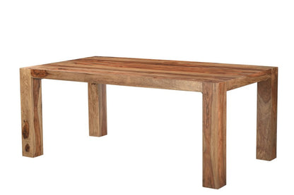 75" Brown Solid Wood Dining Table