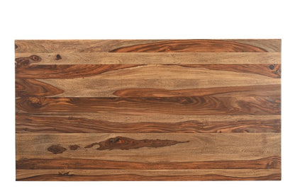 75" Brown Wood Pedestal Base Dining Table