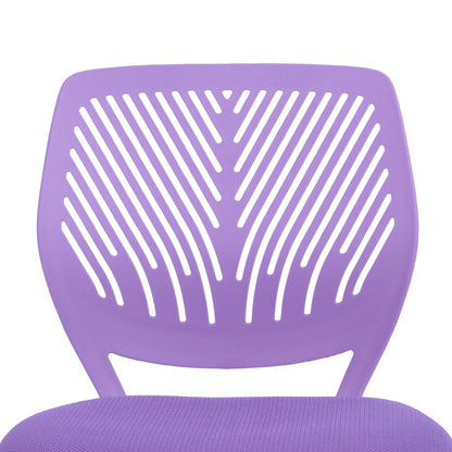 Pink and White Adjustable Height Swivel Rolling Office Chair