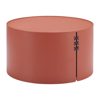 29" Terra Cotta Rounded Aluminum Outdoor Coffee Table