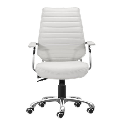 Black and Silver Adjustable Height Swivel Rolling Office Chair
