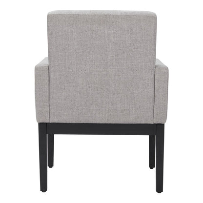 Gray and Black Upholstered Dining Arm Chair