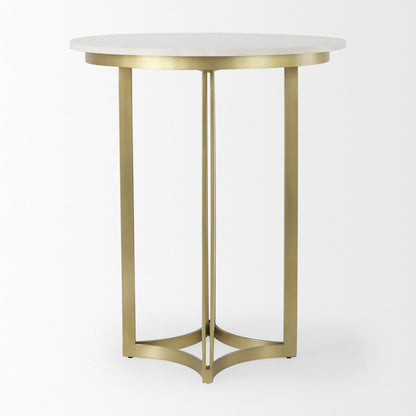 36" Gray Marble Pedestal Base Round Top Dining Table