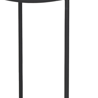 26" Black Solid Wood And Iron Backless Counter Height Bar Chair