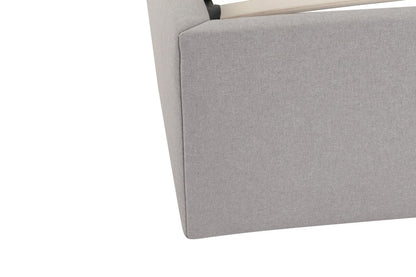 Gray Fabric Upholstered Queen Bed Frame