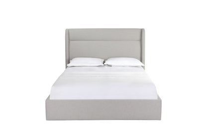 Gray Fabric Upholstered Queen Bed Frame