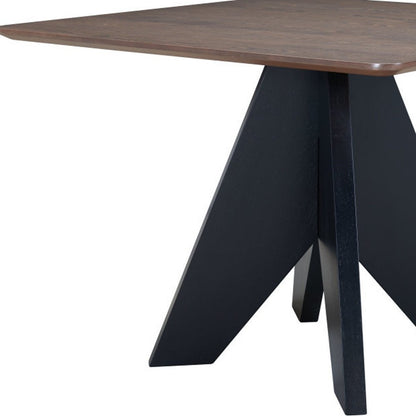 41" Espresso Wood Pedestal Base Square Dining Table