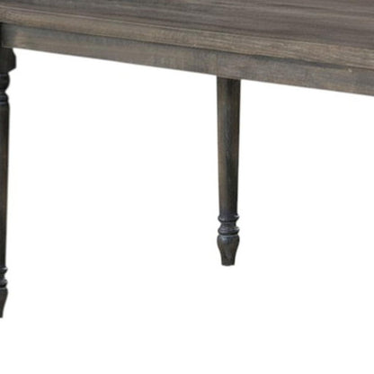 59" Gray Wood Dining Table