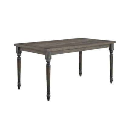 59" Gray Wood Dining Table