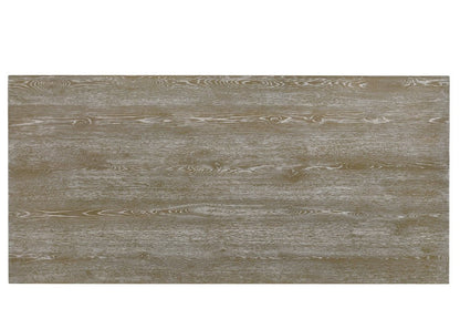 84" Gray Wood Double Pedestal Base Dining Table