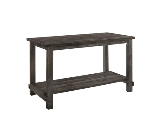 60" Gray Wood Dining Table