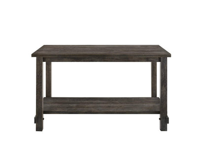 60" Gray Wood Dining Table