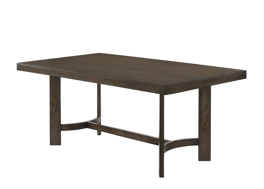 70" Espresso Wood Trestle Base Dining Table
