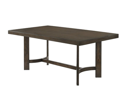 70" Espresso Wood Trestle Base Dining Table
